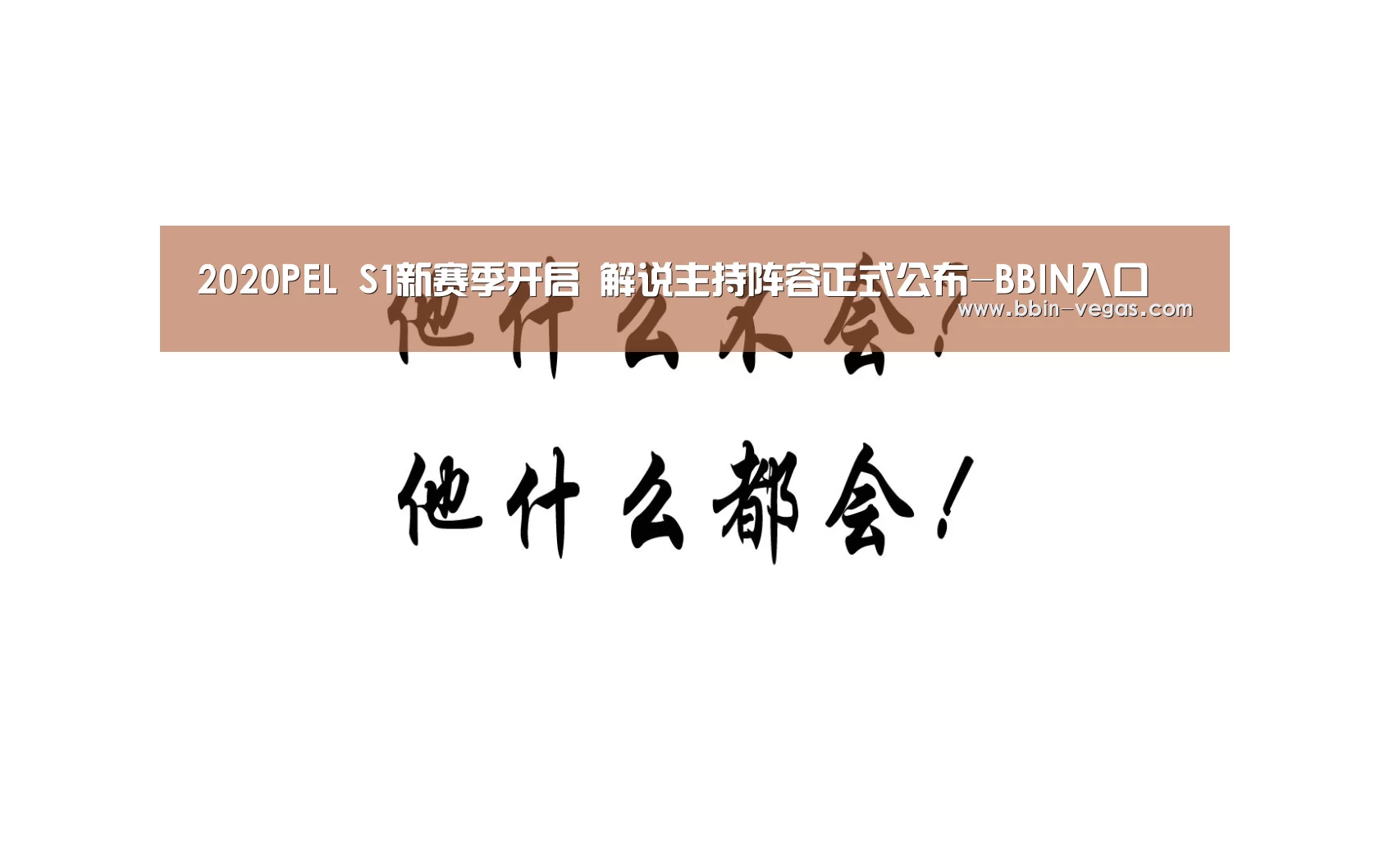 2020PEL S1新赛季开启 解说主持阵容正式公布-BBIN入口(图3) BBIN入口